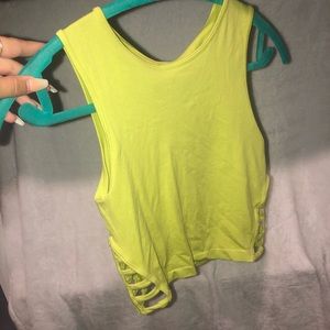 Neon green crop top